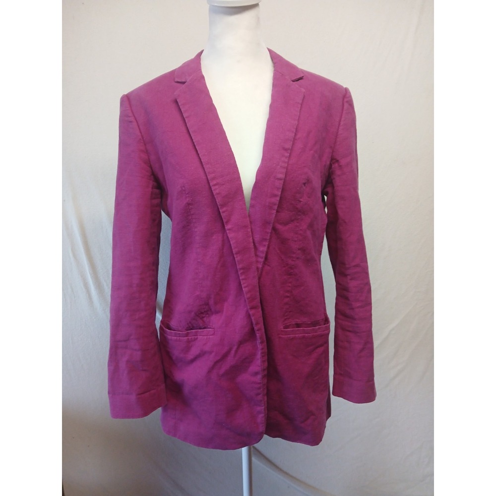Express Linen Blazer Office Barbiecore Preppy Dopamine Dressing Professional